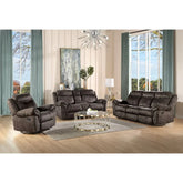 Zubaida 2-Tone Chocolate Velvet Sofa Model 55020 By ACME Furniture